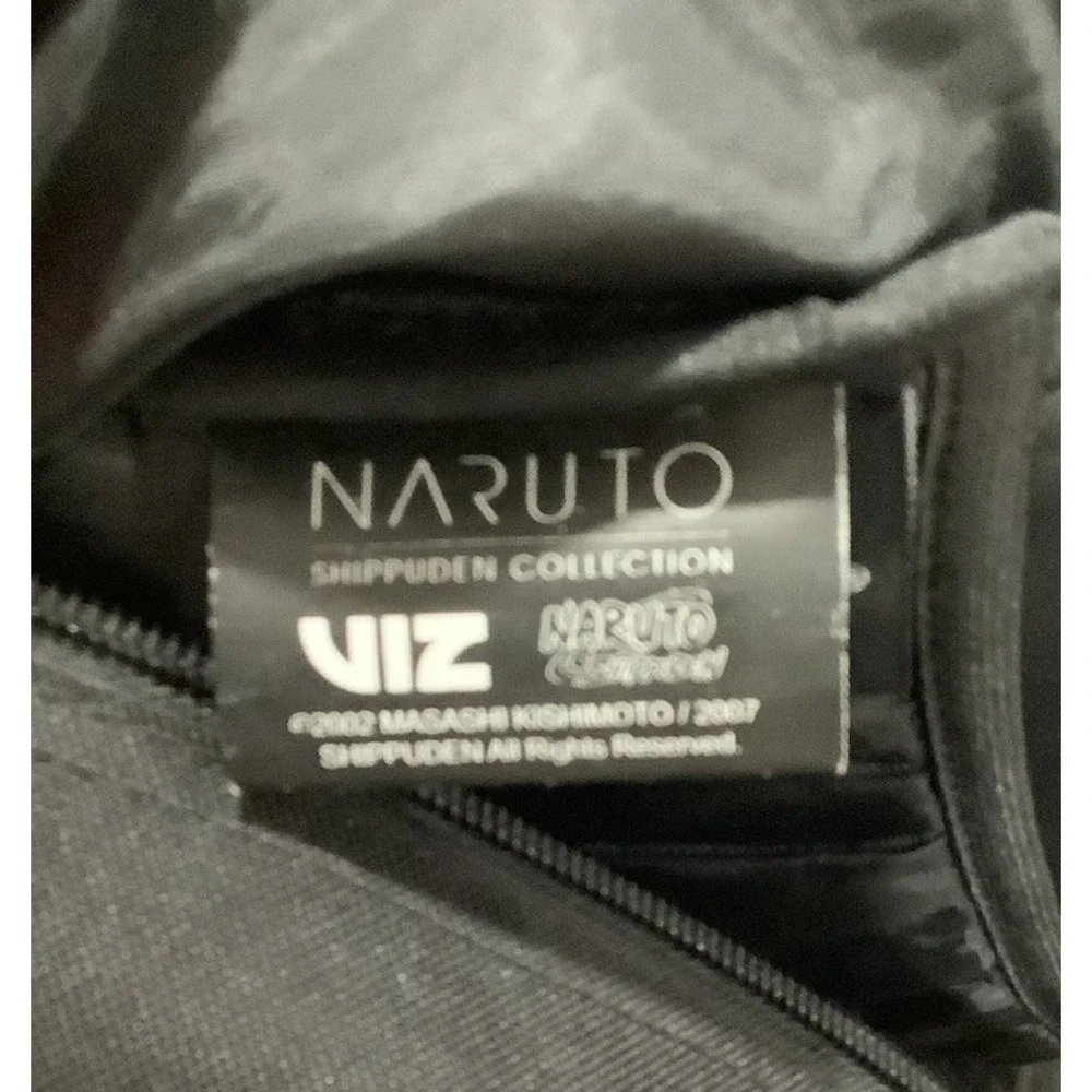 Bioworld Naruto Shippuden Collection Black Backpack w/ Red Embroidery